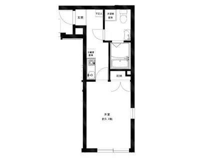 ベルテエフ(1K/2階)の間取り写真