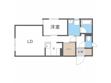 エルザ中島公園(1LDK/5階)の間取り写真