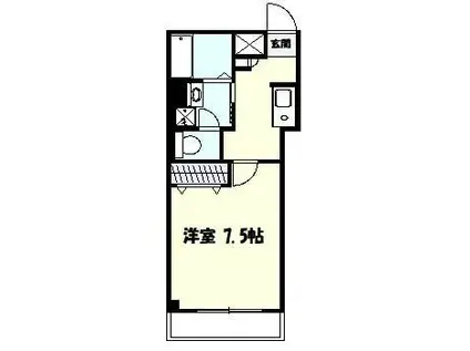 小田木ビル(1K/5階)の間取り写真