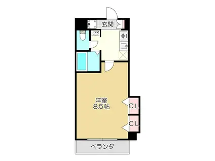 MPLAZA高井田(1K/3階)の間取り写真