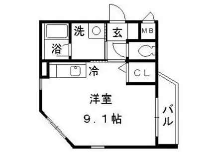 じゅりん彩華201(ワンルーム/2階)の間取り写真