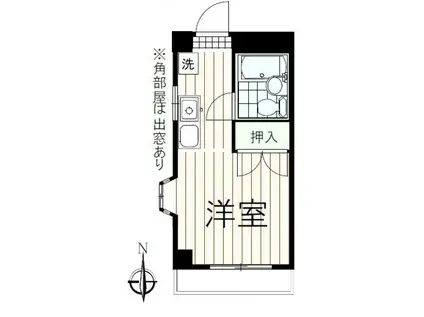 サンヒルズ大塚(1K/1階)の間取り写真