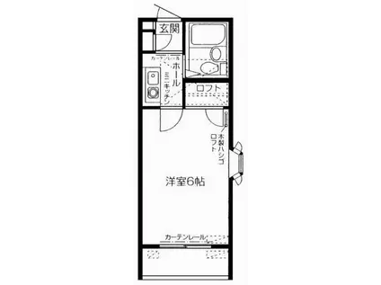 ニュービレッジ(1K/1階)の間取り写真