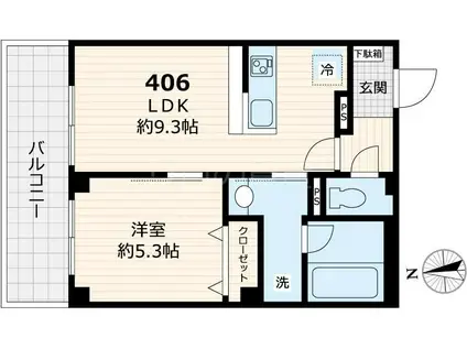 セル エット ルミエール(1LDK/4階)の間取り写真