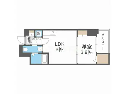 セレニテ本町グランデ(1LDK/15階)の間取り写真