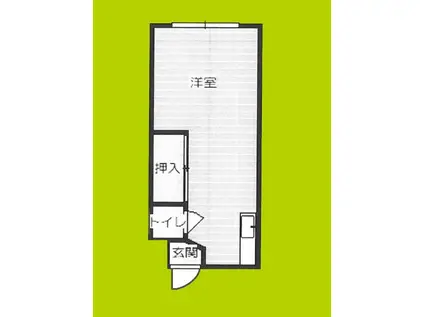 栄光マンション(ワンルーム/3階)の間取り写真