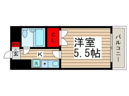 コンフォール小泉(1K/2階)の間取り写真