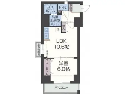 シェリーグランデ(1LDK/3階)の間取り写真