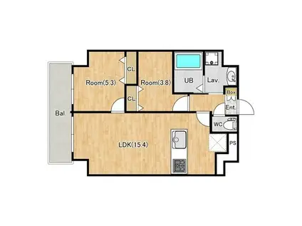 エクスフォート竜泉(1SLDK/6階)の間取り写真