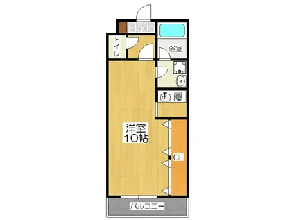 VENT VERT35(ワンルーム/1階)の間取り写真