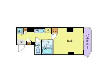 スカイコート文京小石川第5(1K/3階)の間取り写真
