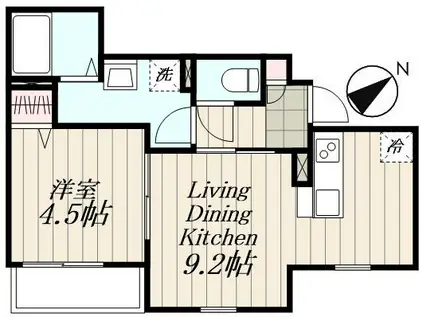 OXALIS長崎(1LDK/2階)の間取り写真