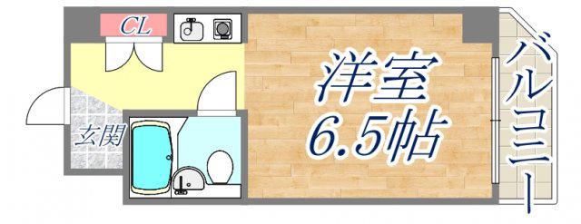 シェルプール弐番館(ワンルーム/2階)の間取り写真