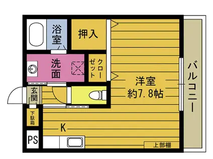 BELEZA・CASA(ワンルーム/3階)の間取り写真