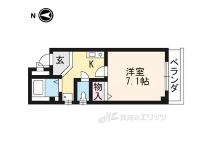エクセレント山田(1K/2階)の間取り写真