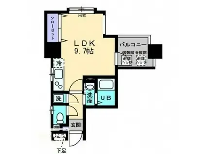 カノープス上之園(1K/3階)の間取り写真