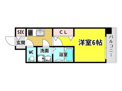 ファーストフィオーレグランフォート(1K/5階)の間取り写真