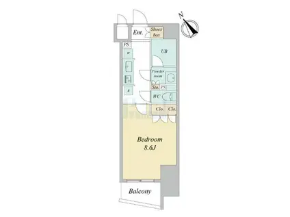 デュオステージ後楽園(1K/7階)の間取り写真