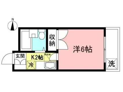 シティハイツ堀之内(1K/3階)の間取り写真