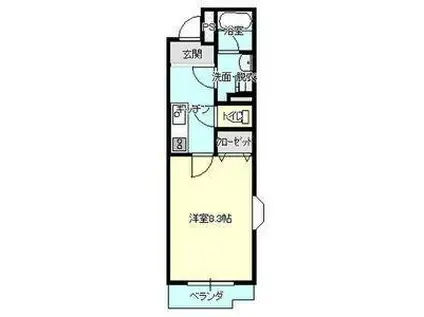 フリーデン(1K/3階)の間取り写真