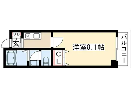 メゾン ド ビジェ(1K/3階)の間取り写真