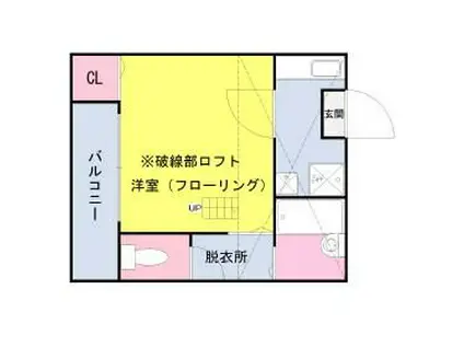 ライゼ立花(1K/1階)の間取り写真