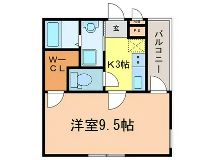 フジパレス宝塚南V番館(1K/2階)の間取り写真