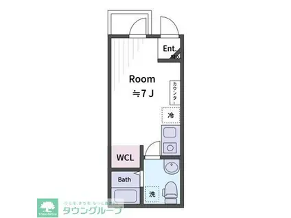 LIZ早稲田鶴巻町(ワンルーム/B1階)の間取り写真