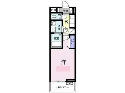 ロジェ・みゆき(1K/2階)の間取り写真