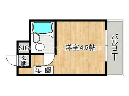 クリーン88(ワンルーム/1階)の間取り写真