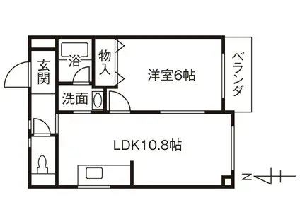 Mグローリー(1LDK/3階)の間取り写真