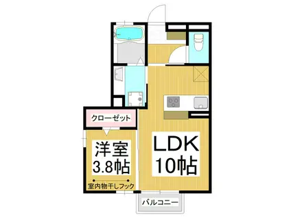 メゾンエルピス(1LDK/1階)の間取り写真