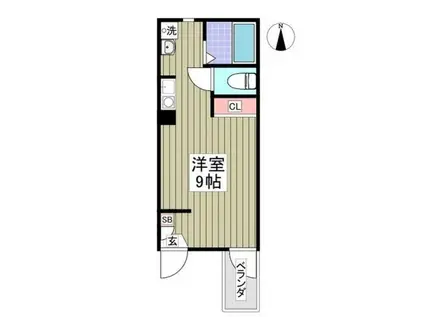 ベルフォート町屋町(ワンルーム/3階)の間取り写真