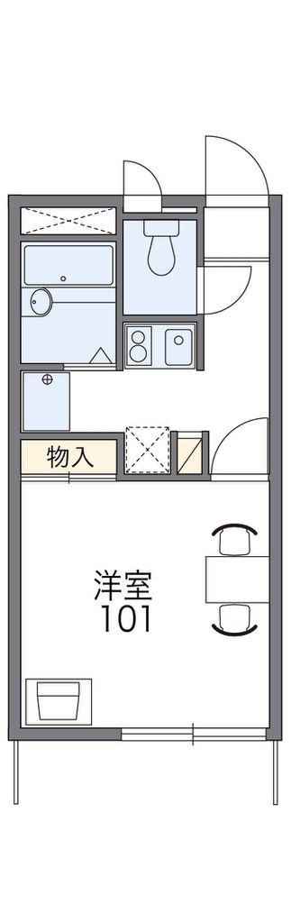 レオパレスとも(1K/1階)の間取り写真