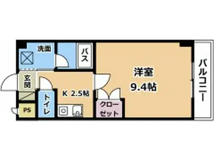 ソフィアコート(1K/2階)の間取り写真