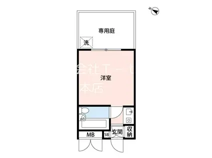 レスポワール南馬込(ワンルーム/1階)の間取り写真