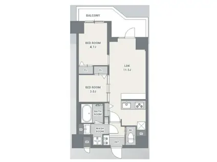 スプランディッド大島(2LDK/3階)の間取り写真