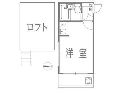 カオパレスNO2(1K/1階)の間取り写真