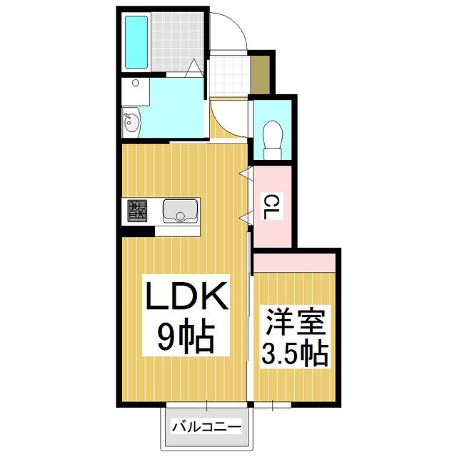 GRANMORE・A(1LDK/1階)の間取り写真