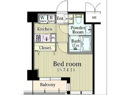 アットホームレジデンス(1K/5階)の間取り写真