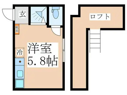 リージェンシー武蔵関(ワンルーム/1階)の間取り写真