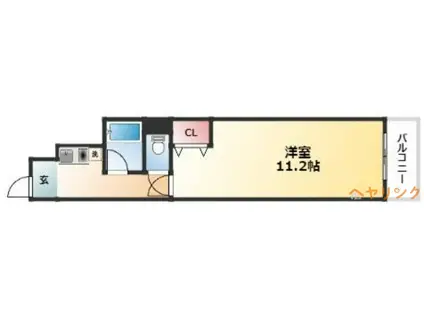 HKビル第一(1K/7階)の間取り写真