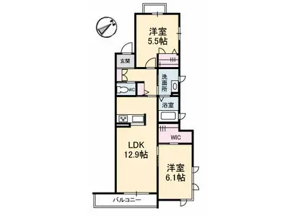 PEPPERGRASS(2LDK/3階)の間取り写真