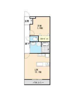 セレシア(1LDK/2階)の間取り写真