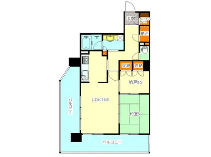 ルネ・ライラタワー(1SLDK/7階)の間取り写真