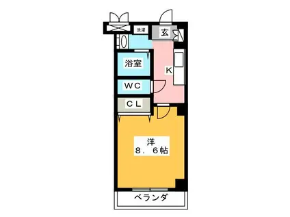 TRINITY DUO 塚口1(1LDK/1階)の間取り写真