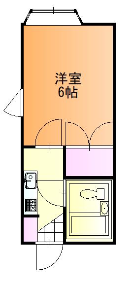 アリス太田第8-3号棟(1K/2階)の間取り写真