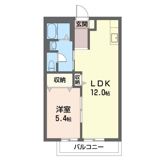 ペガサス B(2DK/2階)の間取り写真