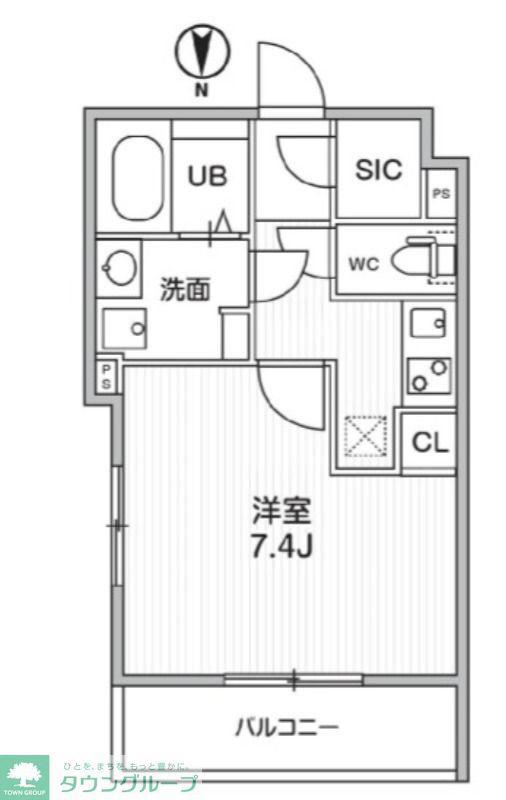 THE PALMS MUSE 新江古田(1K/3階)の間取り写真