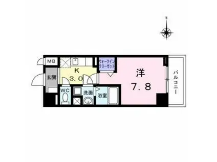 アーバンスクウェア丸の内(1K/11階)の間取り写真